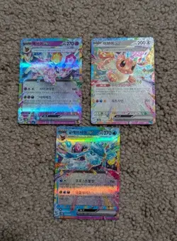 Pokemon TCG Korean Terastal Festival Eevee Ex Espeon Ex Glaceon Ex Lot - Image 1