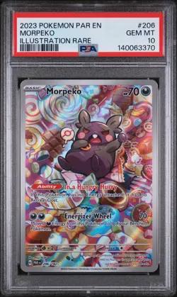Morpeko 206/182 Illustration Rare Par En-paradox Rift Pokemon PSA 10 - Image 1