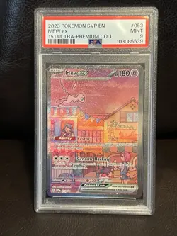 2023 POKEMON SVP EN-SV PROMO 151 ULTRA-PREMIUM COLLECTION #053 MEW EX PSA 9 - Image 1