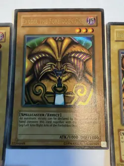 Yugioh Exodia Original Print 5 Card Complete Set Ultra Rare LOB-120 - LOB-124 - Image 3