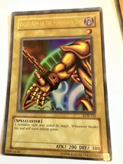 Yugioh Exodia Original Print 5 Card Complete Set Ultra Rare LOB-120 - LOB-124 - Image 5