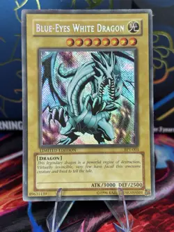Yu-Gi-Oh! Blue-Eyes White Dragon BPT-003 Secret Rare Limited Edition NM 2002 Tin - Image 1