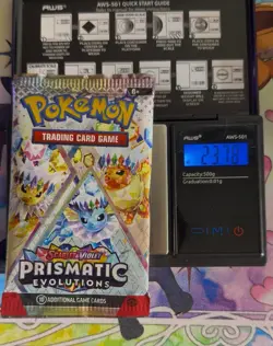Pokemon TCG 🔥HEAVY PRISMATIC EVOLUTIONS PACK 23.7g🔥POSSIBLE GOD/DEMI PACKUU - Image 1
