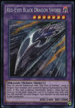 Yu-Gi-Oh! - Red-Eyes Black Dragon Sword 2015 DRL2-EN012 Secret Rare 1st Edition - Image 1