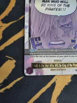 One Piece OP12-079 3rd Anniversary, Sanji Manga Event Luffy Is The Man... NM/M - Image 2