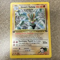 2000 Pokemon Gym Challenge 1st Edition Giovanni's Machamp Holo #6/132 - Image 1
