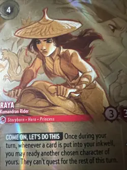 Raya - Kumandran Rider (Enchanted) 214/204 Azurite Sea Disney Lorcana NM - Image 2