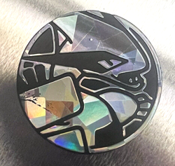 Lugia Coin Cracked Iced Holofoil Silver Black Pokemon TCG Flipping Coin NM - Image 1