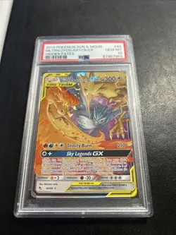 Pokemon 2019 Sun & Moon Hidden Fates Moltres Zapdos Articuno GX #44 PSA 10 - Image 2