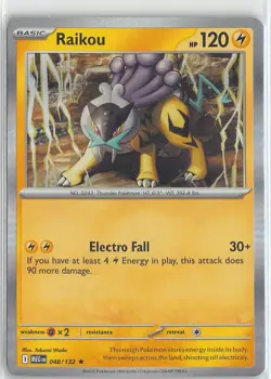 Pokemon TCG Mega Evolutions Base Set Foil Rare #48 Raikou - Image 1