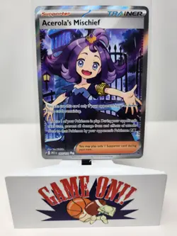 Pokemon Acerola's Mischief 165/132 Mega Evolution Ultra Rare Full Art NM sc - Image 1