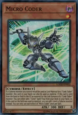 1x (NM) Micro Coder - LOD2-EN002 - Ultra Rare - Unlimited YuGiOh - Image 1