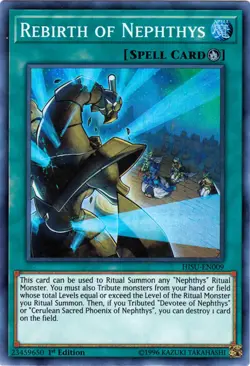 1x (NM) Rebirth of Nephthys - HISU-EN009 - Super Rare - 1st Edition YuGiOh - Image 1