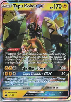 Tapu Koko GX - SM33 - Holo - Black Star Promo - Pokemon Card - Image 1