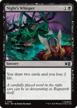 ~ Night's Whisper ~ NM ~ Commander: Marvel Super Heroes ~ MTG ~ - Image 1
