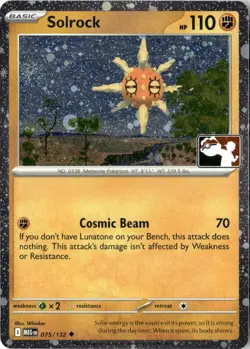 SOLROCK 075/132 PRIZE PACK SERIES CARDS POKEMON HOLO NM/M - Image 1