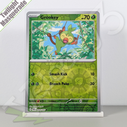 Pokemon TCG Card - Grookey 14/167 Reverse Holo | Twilight Masquerade (2024) TWM - Image 1