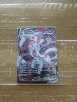 Pokemon TCG Sylveon VMAX Full Art Ultra Rare Holo Card 075/203 Evolving Skies. - Image 3