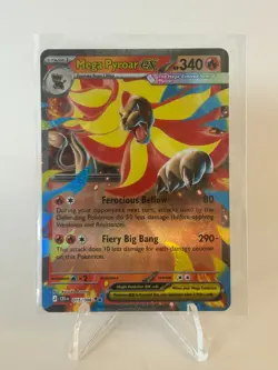 Pokemon TCG Mega Pyroar Ex 015/086 Chaos Rising Double Rare NM Card - Image 1