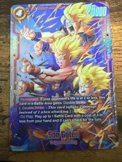 Dragon Ball Super Card Game Son Goten SCR Double Strike Battle Foil FB08-121 - Image 1