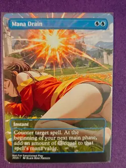 Mana Drain MTG Fan Art Anime Test Card - Image 1
