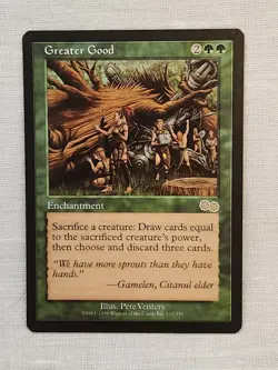NM Greater Good Urza's Saga Mtg Magic the Gathering - Image 1