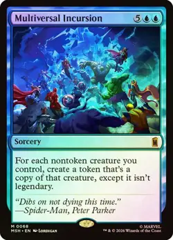 MTG Multiversal Incursion MSH 68 NM Foil Mythic Blue Doctor Strange Ships Now - Image 1