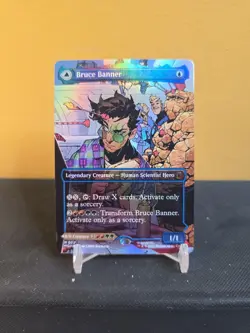 Bruce Banner (Borderless Foil) 331 Marvel Super Heroes MTG Foil NM - Image 1