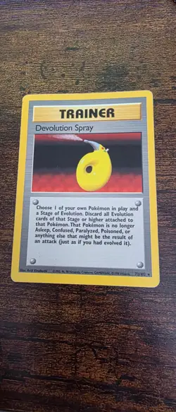 Devolution Spray 72/102 Rare Base Set Unlimited Pokemon Moderately Played - Image 1