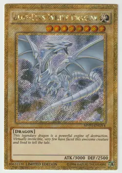 YuGiOh Blue-Eyes White Dragon MVP1-ENGV4 Gold Secret Rare Limited Edition NM - Image 1