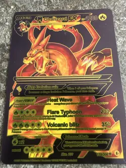 Charizard Ex Black foil 🔥FanArt💥pokemon card RARE NM - Image 1