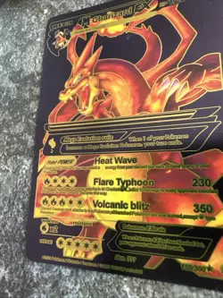 Charizard Ex Black foil 🔥FanArt💥pokemon card RARE NM - Image 2