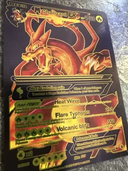 Charizard Ex Black foil 🔥FanArt💥pokemon card RARE NM - Image 3
