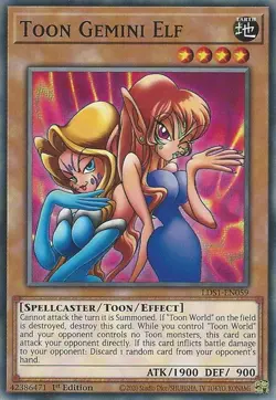 1x (EX) Toon Gemini Elf - LDS1-EN059 - Common - 1st Edition YuGiOh - Image 1