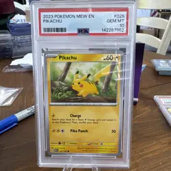 2023 POKEMON MEW EN-151 #025 PIKACHU PSA 10 GEM MINT RARE LOW POP - Image 2