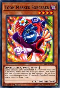 1x (NM) Toon Masked Sorcerer - SS01-ENC05 - Common - 1st Edition YuGiOh - Image 1