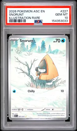 Pokemon Ascended Heroes Snorunt 227 PSA 10 - Image 1