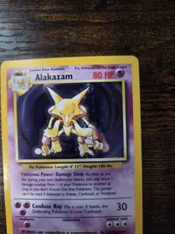 Alakazam 1/102 Holo Rare Base Set Unlimited Pokemon Excellent - Image 1