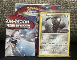 Pokemon Registeel SM75 Sun & Moon Crimson Invasion Promo Prerelease No Packs - Image 1