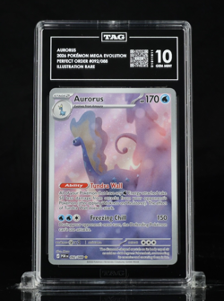 2026 Pokemon Perfect Order Aurorus 092/088 IR Illustration Rare TAG 10 Gem Mint - Image 1