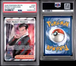 2025 POKEMON DRI EN-DESTINED RIVALS ULTRA RARE #225 TEAM ROCKET'S GIOVANNI PSA 9 - Image 3