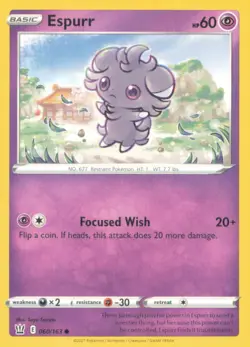 ESPURR 060/163 COMMON BATTLE STYLES POKEMON NEAR MINT - Image 1