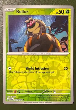 Pokemon TCG Rellor 23/162 Temporal Forces SV5 Reverse Holo NM - Image 1
