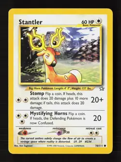 Stantler 76/111 Common Neo Genesis Pokemon Unlimited Near Mint - Image 1