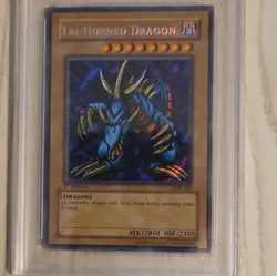 Konami Tri-Horned Dragon LOB-000 Legend of Blue Eyes 2002 EN PSA 9 1st - Image 2