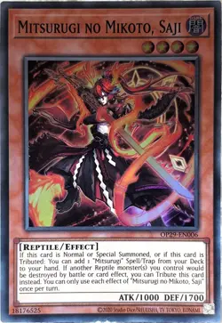 Mitsurugi no Mikoto, Saji Super Rare OTS Tournament Pack 29 OP29-EN006 NM - Image 1