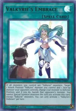 1x (LP) Valkyrie's Embrace - DANE-EN089 - Ultra Rare - 1st Edition YuGiOh - Image 1