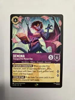 DISNEY LORCANA DEMONA SCOURGE OF THE WYVERN CLAN LEGENDARY NON FOIL 55/204 - Image 1