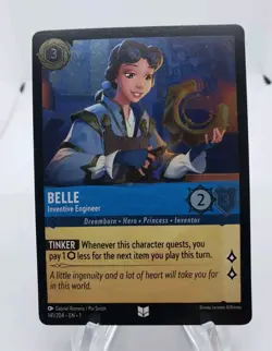 BELLE Disney Lorcana InventiveEngineer 141/204 ColdFoil FirstChapter TFC TCG NM - Image 1