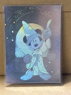 Vintage 1991 Disney Mickey Mouse Fantasia Sorcerer Apprentice Hologram Card - Image 1